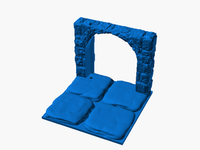 dungeon puerta 2x2 openforge compatible con 20 dungeons dragons pathfinder tablero de la mesa 3d print model - Mito3D