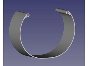 plain fixed Armband ohne Verschlussmechanismus 3d print model - Mito3D