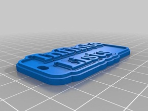 jemma mavi Anahtarlık özelleştirilmiş 3d print model - Mito3D