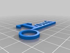 tomi llavero llaveros personalizado 3d print model - Mito3D