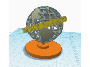 daily planet globe sculptures comic lois lane superman 3d print model - Mito3D