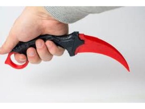 karambit video juegos csgo cuchillo 3d print model - Mito3D