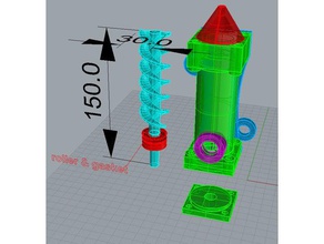 3d ceramic printer clay extruder auger set burgu tools paste seramik 3d print model - Mito3D