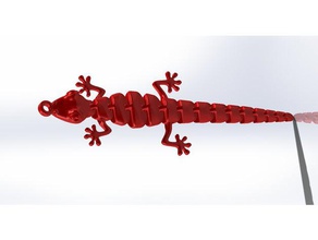 lizard keychain v2 keychains 3d articulated figure articulating flex flexi flexible holder lizards personalized toys 3d print model - Mito3D