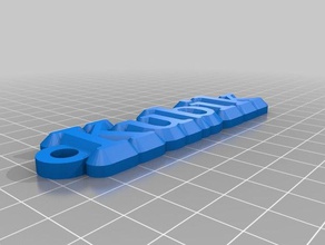 meine maßgeschneiderte Namen Schlüsselanhänger kubik Organisation 3d print model - Mito3D