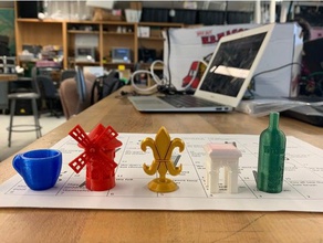 french themed boardgame pieces 3d printing blue red white windmill 3d print model - Mito3D