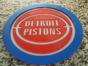 detroit pistons logo signe 3d print model - Mito3D