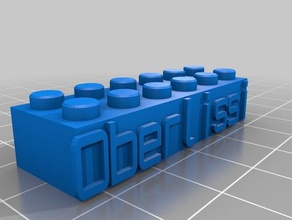 bloque lego necklacekeychain de la construcción los juguetes personalizado 3d print model - Mito3D