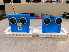 sensor ultra-sônico modular de montagem lego technic compatível eletrônica arduino diy mbl modbaselego raspberry pi 3d print model - Mito3D