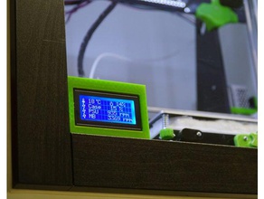 lcd 1604 mount case electronics 3d printer cabinet lcd1604 3d print model - Mito3D