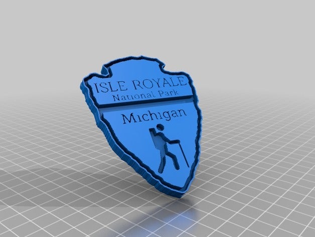 isle royale arrowhead escursionista 3d stampa 3D print model - Mito3D