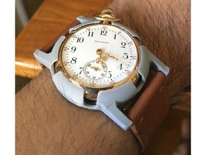 pocket watch case jewelry 20mm 22mm 24mm wristwatch 3d print model - Mito3D