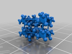 p-1 Raum-Gruppe chalcanthite crystal Kristallographie 3d print model - Mito3D