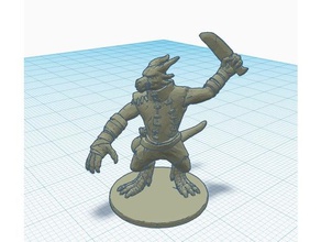 kobold ver2 - dagger dnd miniature monster 3d print model - Mito3D