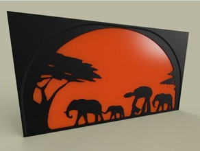 starwars atat elefante 2d art 2dart parete gli elefanti divertente lol la pittura star wars 3d print model - Mito3D