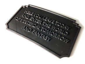 disneyland entrance plaque disney replica 3d print model - Mito3D