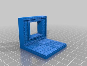 wooden window 2x2 openforge 20 compatible toys games dungeons dragons pathfinder tabletop 3d print model - Mito3D