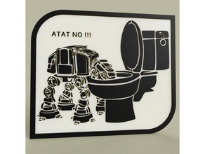 starwars - atat drinks toilet bowl no 2dart 2d art wall fun funny lol painting star wars 3d print model - Mito3D