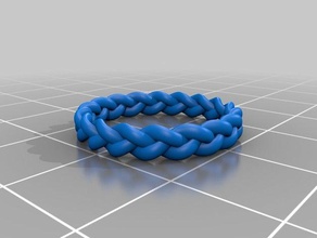 3 strand anillo trenzado openscad joyería 3d print model - Mito3D