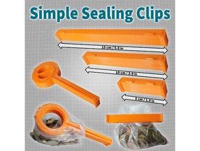 simple print sealing clips bags clip screwable hole pla clamp sealer kitchen dining clamps customizable customized customizer fridge tool utensils 3d print model - Mito3D