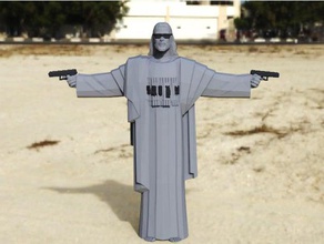 buddy christ god war gansta redeemer jesus pistol sunglasses sculptures art gun pendant skr toys 3d print model - Mito3D