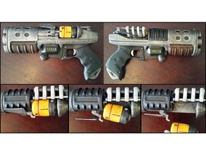 fallout glock 86 pistola de plasma adereços ficção científica 3d print model - Mito3D