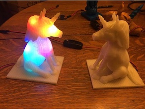 seduta unicorno di luce notturna arredamento animale letto bambino mobili horn la lampada magico mitico arcobaleno il sonno 3d print model - Mito3D