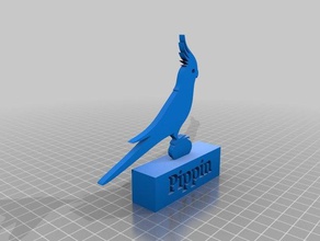 pippin memorial 3d printing bird cockatiel g2000 remix 3d print model - Mito3D