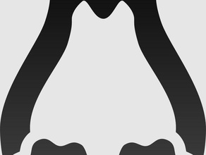 tux lc dekor linux logosu penguen kanat 3d print model - Mito3D