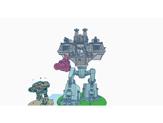 giant robot boxy pattern toys games 8mm adeptus titanicus emperor 3D print model - Mito3D