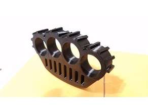 face ripper remixed props brass knuckles 3d print model - Mito3D