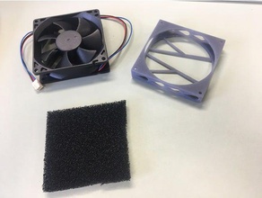 Kohle-filter-Halter pc-fans 3d Drucker Zubehör Kohle-filter montieren fan mount sla Luft rein 3d print model - Mito3D