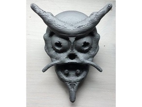 bigode demônio esculturas do mal fone de ouvido vr 3d print model - Mito3D
