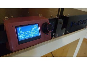 mini12864 lcd-Gehäuse 3d-Drucker-Extrudern Schrank lcd lcd12864 lcd-Halterung 3d print model - Mito3D