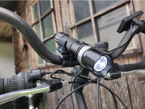 flashlight bike mount outdoor & garden holder 3d print model - Mito3D