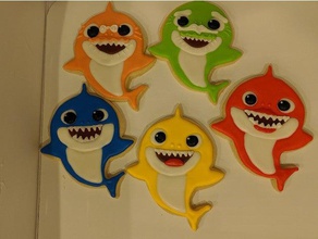 baby shark cookie cutter food & drink 3d print model - Mito3D
