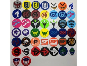 overwatch league team keychains coins & badges 3d blizzard jeff kaplan keychain cosplay costume logo 3d print model - Mito3D