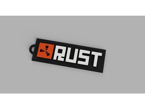 rust logo keychain signs & logos 3d print model - Mito3D