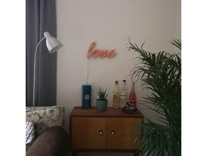 love neon-esque signe 2d art Imprimé en 3d l'amour néon au 3d print model - Mito3D