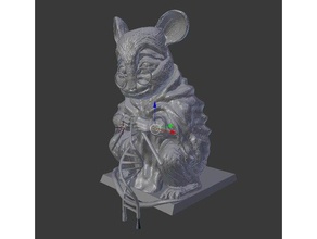 mouse statue - monument lab-mice overhang sculptures dna lab rat russian science 3d print model - Mito3D