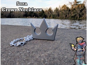 sora crown necklace costume keyblade kingdomhearts kingdom hearts 3 symbol 3d print model - Mito3D