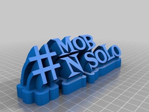 mob n solo office personalizado 3d print model - Mito3D