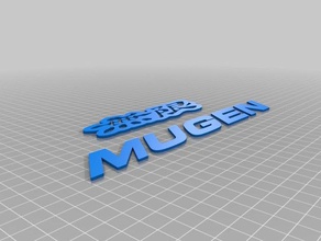 mugen number plate 3d print model - Mito3D