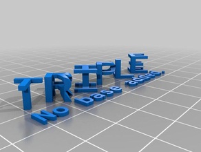 meine angepasste triple-Buchstaben-Blöcke illusion Schilder & logos kundengebundene 3d print model - Mito3D