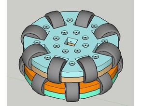 100mm omni-roues passe-temps omni omniwheel 3d print model - Mito3D