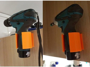 makita tool holder cluster style battery 108v holders & boxes cordless power drill 3d print model - Mito3D
