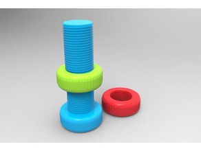 screw thread 3d printing tests 3d print model - Mito3D
