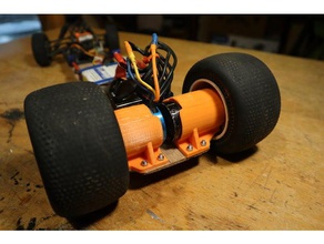 rc dragster doğrudan tahrik motoru monte edin r c araçlar fırçasız sürücü hızlı araba motor mount ultra 3d print model - Mito3D