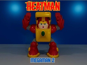 ısı adam megaman2 oyuncaklar ve oyunlar aksiyon figürü capcom megaman nintendo geçin retro retrogaming robot sega genesis video oyunları 3d print model - Mito3D