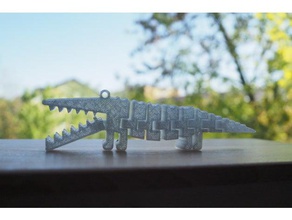 bissig hungrige krokodile Tiere artikuliert kroko openscad 3d print model - Mito3D